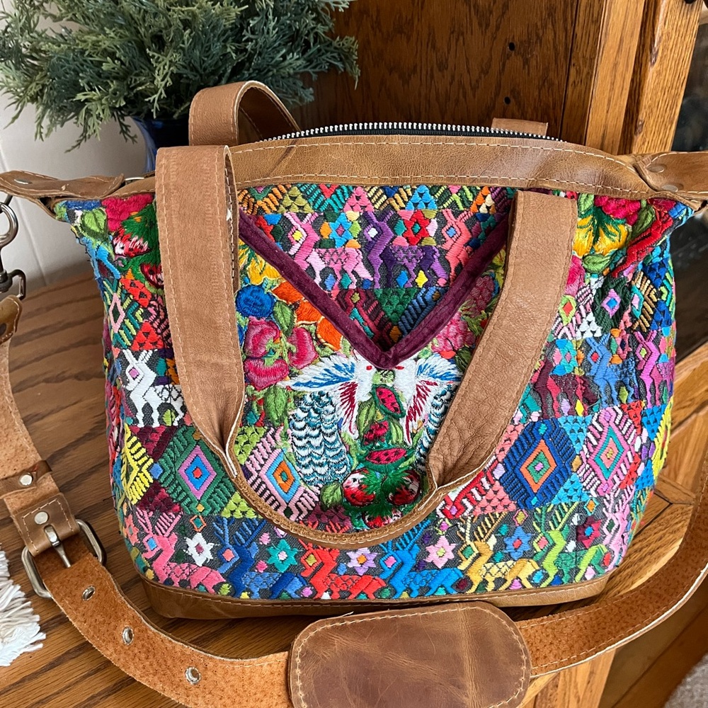 Colorful Patterned Embroidered Hand Bag